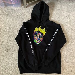 Women’s “Notorious BIG Hoodie” - Black- Size Small